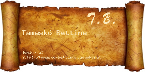 Tamaskó Bettina névjegykártya