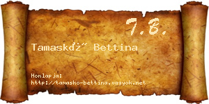Tamaskó Bettina névjegykártya